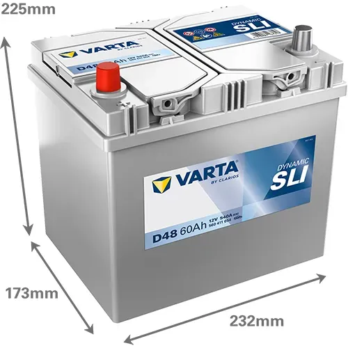 BATTERIE VARTA 60AH JIS R