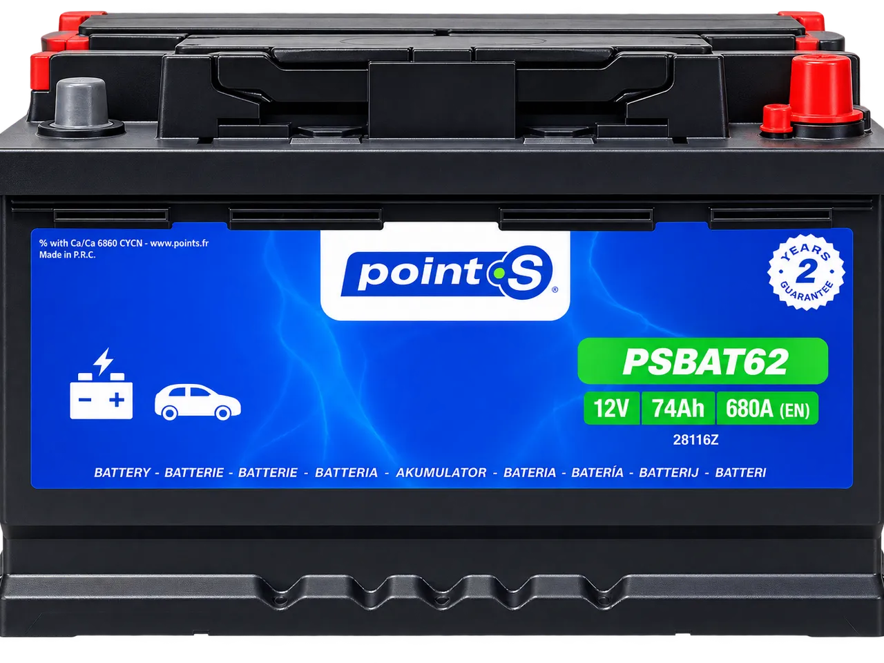 BATTERIE POINT S 74AH DIN