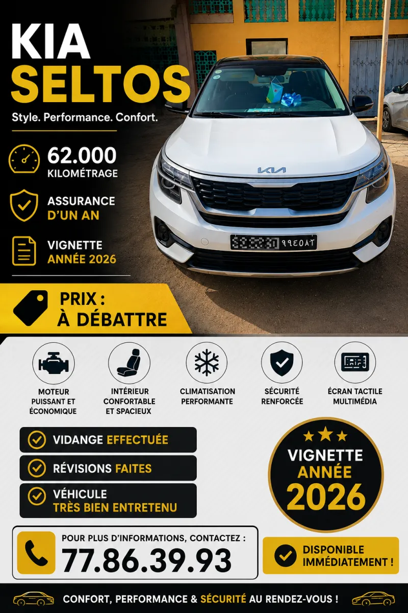 KIA Seltos 2024, SUV moderne en excellent état à Djibouti, photo 1